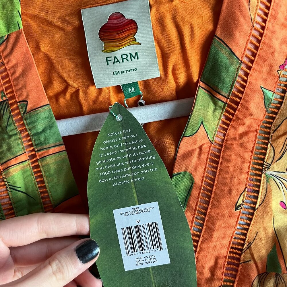 FARM Rio Orange Macaws Romper - Picture 4 of 4